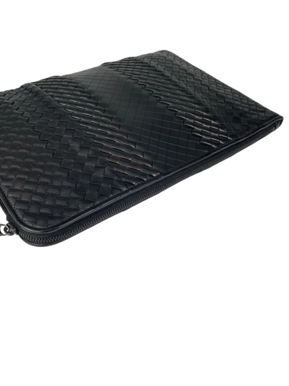 Bottega Veneta Intrecciato Clutch Leather Black
